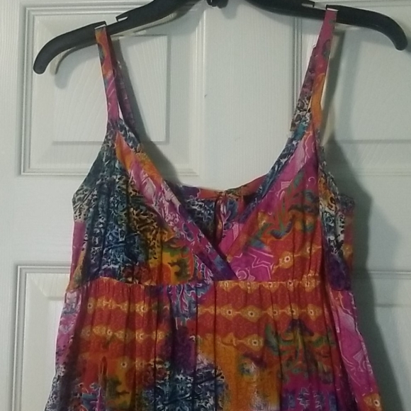 Colorful rainbow boho maxi dress - Picture 2 of 6